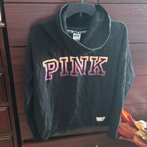 Pink ombré speckled sweater